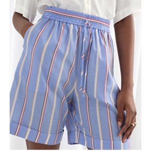 & Other Stories Striped Lyocell Shorts